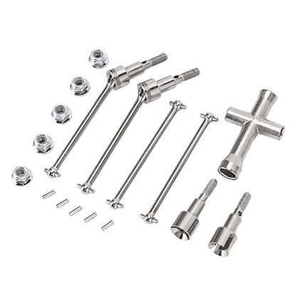 Generic RC Car Drive Shaft Front Rear Axle Dogbone Set Steel Heavy Duty with Large Smooth Angle for SCY 1 16 16103 16201 16101 16102 Pro RC Cars
