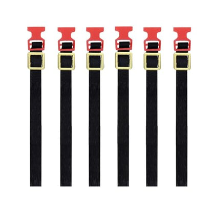 harayaa 6 Pieces Roof Rack Luggage Rope RC Crawler Accessories Roof Rack Strap RC Car Roof Rack Elastic Straps Secure Fastening Function Suitable for Vehicle, Red