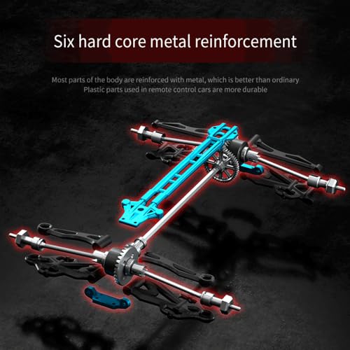 1/16 Fast RC Cars for Adults, Max 45mph Remote Control Car, Brushless Motor Electric Off Road RC Truck, 4WD High Speed Drift Car with 3 Lipo Batteries