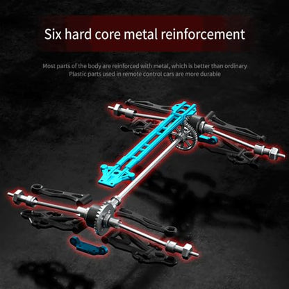 1/16 Fast RC Cars for Adults, Max 45mph Remote Control Car, Brushless Motor Electric Off Road RC Truck, 4WD High Speed Drift Car with 3 Lipo Batteries