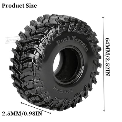 RC 1.0 Beadlock Tires for 1/18 TRX4M / Ascent-18 / SCX24 / FCX24 RC Crawler,1.0 In High Traction High Grip Rubber Tires w/Foam Insert,Style 1 - style: Style1(4pcs)