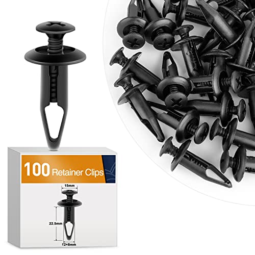 GOOACC 100PCS Bumper Rivet Clips Fastener Screw for Yamaha Rhino 450 660 700 Grizzly 600 Body Fender Hood Fuel Tank Panel Push Fastener Rivet Screw Clips - color: 100Pcs 6.5mm Clips