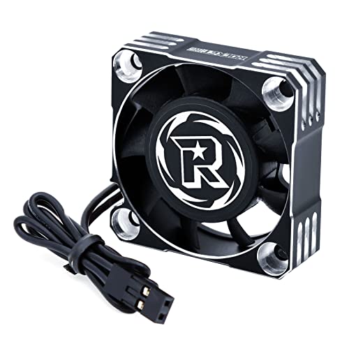 Surpass Hobby 40mm Motor Cooling Fan 16000RPM RC ESC Cooling Fan for 1/8 1/10 RC Car 540 550 F540 Motor (Silver Black) - style: Silver Black
