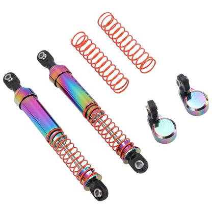 Fabater 105mm RC Shock Damper, Oil Pressure Damping Aluminum Alloy RC Oil Damper, Colorful with Offset Cap for 1/10 1/12 /14/16 Scale Buggy Truggy On Road Off Road