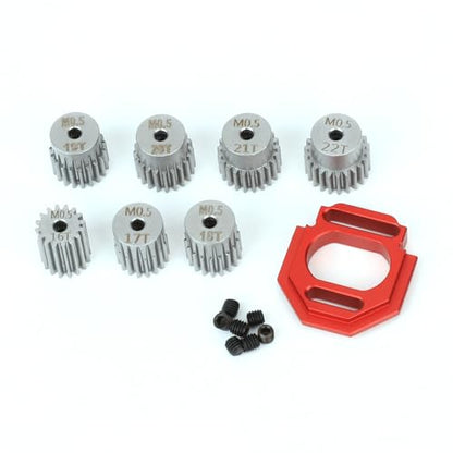 RCAWD 40CrMo Pinion Gear 16T 17T 18T 19T 20T 21T 22T, 50% Strength Upgrade, Motor Gear for Losi 1/12 RC Racecar On-Road Car & ARRMA Typhon Granite Mojave Grom