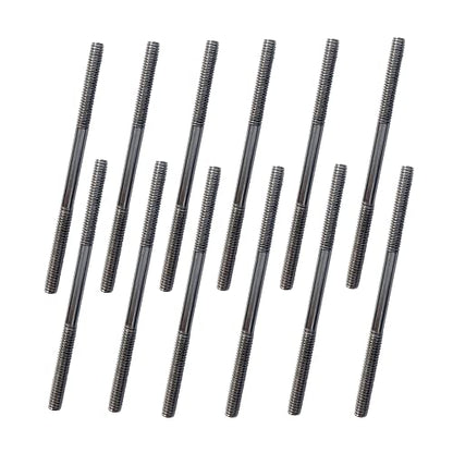 12Pcs M3 1.78" Pushrod Connector 304 Stainless Steel Rod Linkage for RC Model Airplane Helicopter Boat Car DIY Parts - size: M3x1.78"