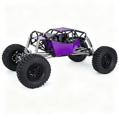 AMK RC Crawler Roll Cage, 1/10 Scale Nylon Rock Buggy Body Cage for Axial SCX10 SCX10 II, Durable RC Rock Crawler Upgrade Part (Purple) - color: Purple