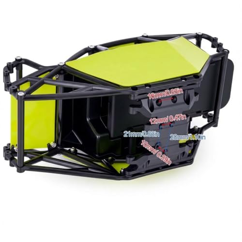 AMK RC Crawler Roll Cage, 1/10 Scale Nylon Rock Buggy Body Cage for Axial SCX10 SCX10 II, Durable RC Rock Crawler Upgrade Part (Green) - color: Green