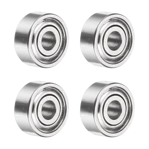 uxcell 4Pcs SMR62ZZ Deep Groove Ball Bearings, 2x6x2.5mm 440C Stainless Steel Double Shielded Bearings, ABEC 5 - size: 2x6x2.5mm