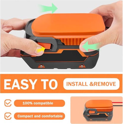 2PCS Power Wheels Adapter for Ridgid AEG 18V Hyper L1815R B1820R L1830R Battery,with 6Pcs Fuse & 2Pcs Wire terminals, 14AWG Wire Power Connector for Rc Car, Rc Truck, DIY(NO Battery) - style: 2pcs for Ridgid 18v