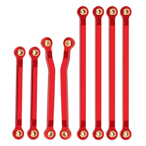 High Clearance Links Set CNC Aluminium Chassis Link for TRX4M High Trail K10 F150 1/18 RC Crawler Upgrade Part (red) - color: Red