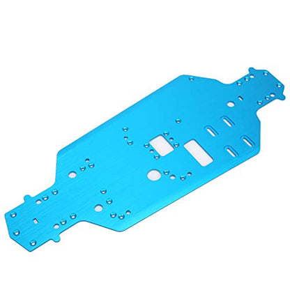 Aluminum Alloy Chassis Bottom Plate, RC Chassis Replacement Upgrade Parts for HSP 94122 1/10 RC Car, Durable Chassis Plate with Precise Hole Position, Compatible for (Blue) - color: Blue