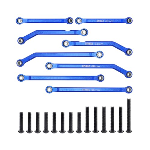 High Clearance 4 Links Set Aluminum Linkage for Traxxas 1/18 TRX4M Upgrade Parts RC Crawler Car (Dark Blue) - color: Dark Blue