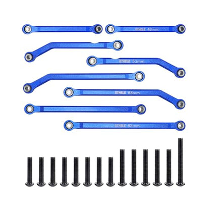 High Clearance 4 Links Set Aluminum Linkage for Traxxas 1/18 TRX4M Upgrade Parts RC Crawler Car (Dark Blue) - color: Dark Blue