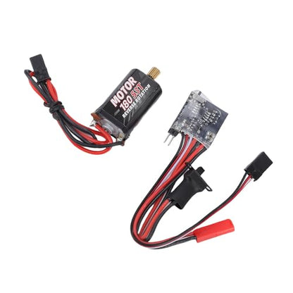 Changor 30A Mini Brush ESC Powerful Brushed Electronic Speed Controller with Brake for 1/16 1/18 /24 RC Cars Boats Compact Design (53T) - size: 53T