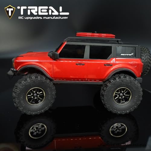 TREAL 1.0 Beadlock Wheels Brass Heavy Weight Wheel Rims (4P) for SCX24 C10 Deadbolt Dodge AX24 FCX24 1/24 Crawler TRX4M 1/18 RC Crawler - style: Type B