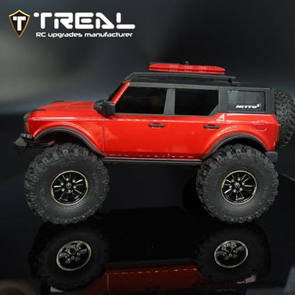 TREAL 1.0 Beadlock Wheels Brass Heavy Weight Wheel Rims (4P) for SCX24 C10 Deadbolt Dodge AX24 FCX24 1/24 Crawler TRX4M 1/18 RC Crawler - style: Type B