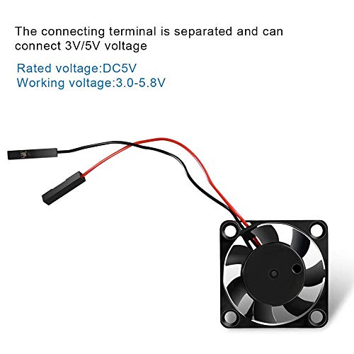Dorhea 4pcs 3007 Fan Black for Raspberry Pi 4 Fan 30x30x7mm Pi Brushless Cooling Fan Brushless 3.3V 5V DC Quiet Fan for Raspberry Pi 4, Pi 3 B+, Pi 3 B, Pi 2, Pi B+, Pi Zero/Zero W,Robot Project - color: Black-4pcs