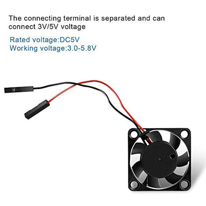 Dorhea 4pcs 3007 Fan Black for Raspberry Pi 4 Fan 30x30x7mm Pi Brushless Cooling Fan Brushless 3.3V 5V DC Quiet Fan for Raspberry Pi 4, Pi 3 B+, Pi 3 B, Pi 2, Pi B+, Pi Zero/Zero W,Robot Project - color: Black-4pcs