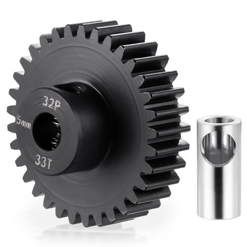 Steel 32P 5mm Pinion Gear 33T Motor Gears for 1/10 1/8 RC Car Parts - size: 33T