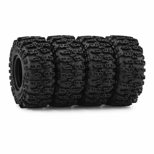 for SCX30 0.7" Swamp Claw Tires 40x16mm (1.57x0.63in) for Ascent-32 1/30 1/32 RC Crawler – Super Soft Sticky Rubber, Foam Inserts (4pcs)