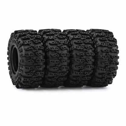 for SCX30 0.7" Swamp Claw Tires 40x16mm (1.57x0.63in) for Ascent-32 1/30 1/32 RC Crawler – Super Soft Sticky Rubber, Foam Inserts (4pcs) - color: Black B