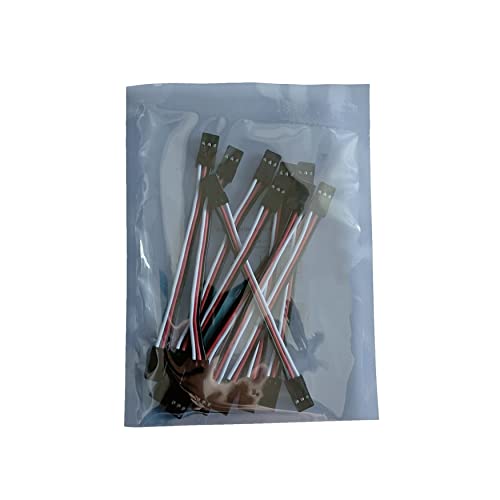 10pcs 10cm Male to Male JR Plug Servo Extension Lead Wire Cable 100mm AWG22 for RC Plane