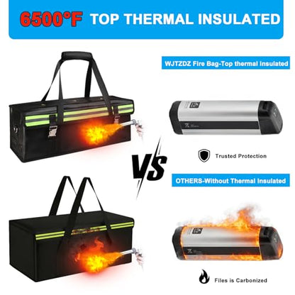 E-Bike Battery Bag XL (Extra Large),Lipo Battery Fireproof Safe Bag,8Layers Fiberglass&Silicone Fabric with Reflective Strip,Charging for Bicycle(21.5 x 5.7 x 6.5 inch) - color: Dark Black, size: E-Bike Size