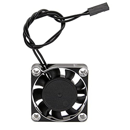 ShareGoo Alloy Brushless Motor ESC Cooling Fan Heatsink 18000RPM 40x40mm JST Plug for 1/8 1/10 1/12 RC Car 540 550 Brushless Motor,4010 (Black-Silver) - color: Black-Silver