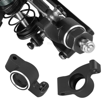 RC Upgrades Part for 1/24 Micro-B 2S 2WD,1/28 Micro-T 2S 2WD,Aluminum Suspension Arms/Caster Block/Steering Blocks/Rear Stub Axle Carriers/Suspension Mount,Black(LOS-1768,LOS-1761) - color: Black-(upgrades Part）