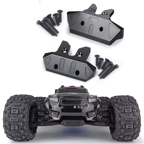 RC Bumper For Sledge 4WD Monster 1/8 RC Car Aluminum Alloy Front Rear Bumper Guard Upgrade Parts Repair Replacement Accessories(Front Rear) - size: Front Rear