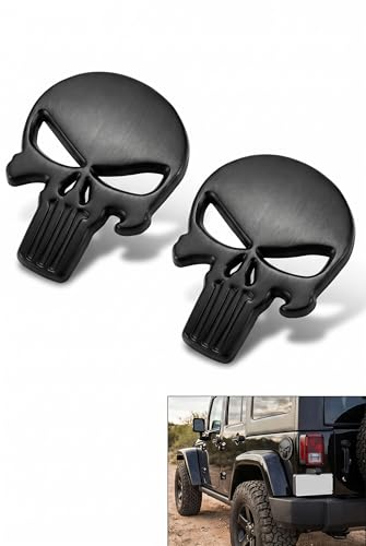 2 PCS Car Decals, 3D Metallic Sheen Badge Patch, Waterproof Personalized Scratch Decoration Stickers, Universal for Most Cars (Black)