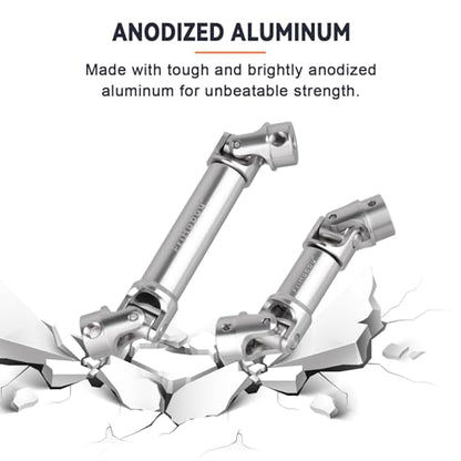 2Pcs FriHobby Stainless Steel RC Drive Shaft Metal Transmission Shaft CVD Compatible with TRX4M Defender Bronco 1/18 Crawler Upgrades Parts (Silver) - color: Silver
