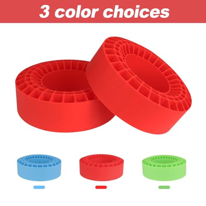 2.2" Crawler Tire Inserts, 4-Pack — Soft Silicone Rubber, Fits 132–134 mm (5.25" OD), 125×45 mm — Waterproof, Firm Sidewall Control, Rock/Trail Traction Boost (Red) - color: Red