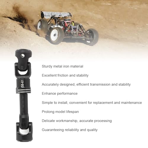 RC Drive Shaft, Metal RC Car Crawler Drive Shaft with Screws for SCX10 1/10 Cars (58-61MMM - size: 58-61MMM