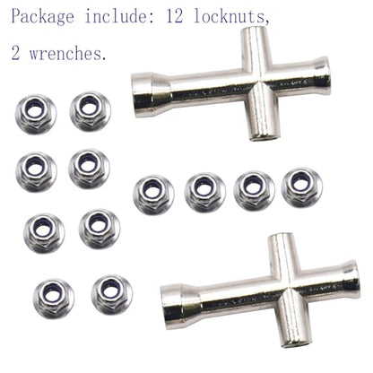 Blomiky 12 Pack 7mm M40 Wheel Lock Nut 25-WJ02 and 2 Pack 7MM Wrenches Spare Part for H14BM 14210 14211 16208 H16 H16PL 9125 Q903 RC Car RC Truck / 9125 Locknut 2