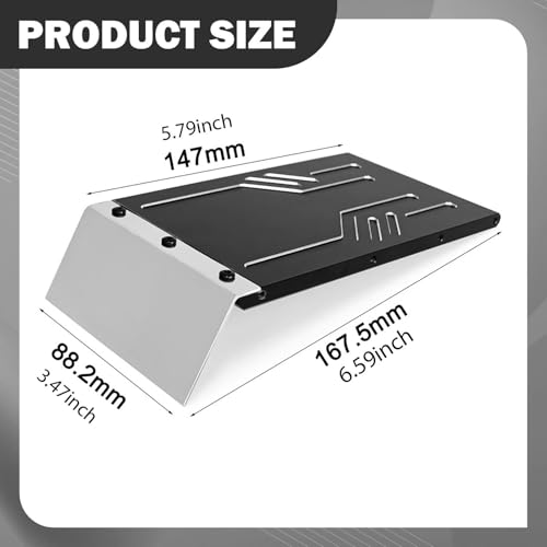 harayaa 1/7 RC Car Skid Plate Chassis Maintenance Replaces Guard Easy to Install Sturdy Protector Protection for RC Crawler 4WD, Black - color: Black