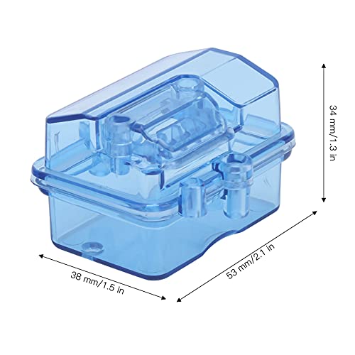 Pissente RC Receiving Box, 2Sets Transparent Blue Plastic RC Receiver Box Radio Receiver Protector Receiving Box for RC Car Boat Model Car Accessories, 2.1x1.5x1.3 in