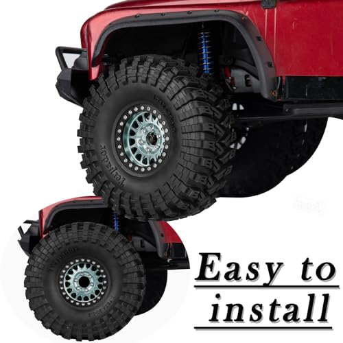 1.9 Dually Beadlock RC Wheel RC Tires for 1/10 SCX10 90046 AXI03007 TRX4 TRX6 VS4-10 Gen7 Gen8 MST CFX D90,Aluminum 1.9" Wheel Hub Rim RC Truck Tires 4pcs w/Adjustable Offset,4PCS Titanium - color: Titanium/Rc Wheel