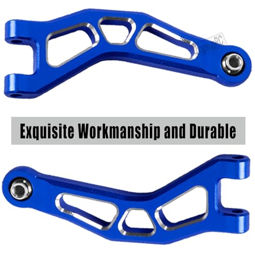 RC Alloy Front Rear Suspension A Arms Upgrades Part for 1/18 Granite Grom Mega 380 Brushed 4x4 Monster Truck RTR, Aluminum Front Rear A Arms Hops Up,Navy Blue(8PCS) - color: Blue(8pcs)