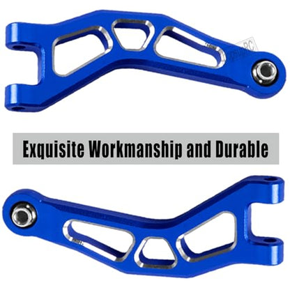 RC Alloy Front Rear Suspension A Arms Upgrades Part for 1/18 Granite Grom Mega 380 Brushed 4x4 Monster Truck RTR, Aluminum Front Rear A Arms Hops Up,Navy Blue(8PCS) - color: Blue(8pcs)