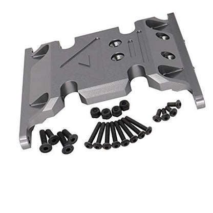 Aluminum Alloy Gearbox Base Center Skid Transmission Plate for AXIAL SCX10 II 1/10 RC Rock Crawler Car Upgrade Parts (Titanium)