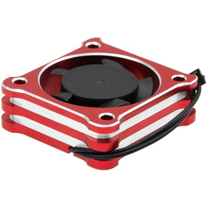 ShareGoo Alloy Brushless Motor ESC Cooling Fan Heatsink 28000RPM 5V-7.4V for Hbywing XeRun XD10 PRO ESC Series (Red)_ - color: Red