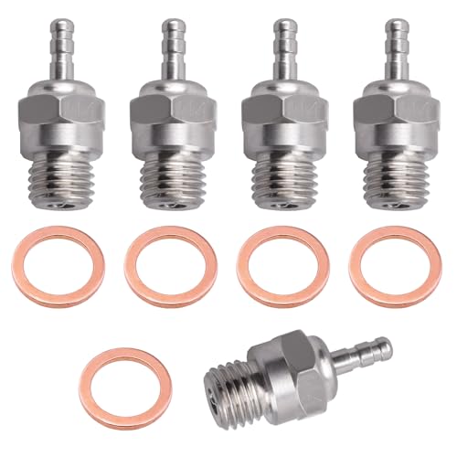 Hobbypark Medium Hot Glow Plugs N4 Super Duty Spark Engine Parts for RC Nitro Car (Pack of 5)
