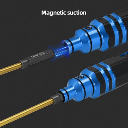 5-in-1 RC Tool Kit, Hex Allen Screwdriver Kit, RC Screwdriver Set 1.5mm 2.0mm 2.5mm 3.0mm RC Car Repair Tool Kit for RC Model Car Boat Helicopter (Blue) - color: Blue