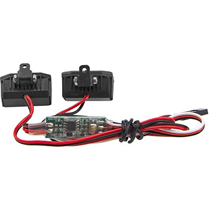 RC Crawler Bumper Light LED Headlight Spotlight 2Leds w/Control Compatible with Traxxas TRX-4 Axial SCX10 90046 D90 CC01 Wraith Redcat Gen8 1/10 RC Crawler (Rectangular)
