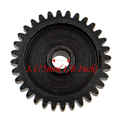5Pack ShareGoo Steel 48P 3.175mm Pinion Gear Sets 28T 29T 30T 31T 32T fit 3.175mm (1/8-Inch) Shaft Compatible with Arrma HPI Kyosho Losi Axial Traxxas Tamiya Associated 1/10 RC Car Monster Truck Buggy