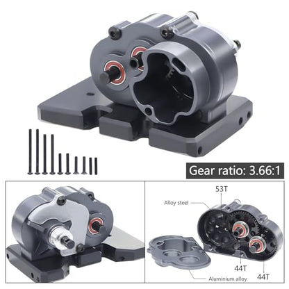 Aluminium Overdrive Gearbox DLX LCG Trans OD-3 Transmission for 1/10 LCG Chassis SCX10 III Pro Capra RC Crawler Upgrade Parts