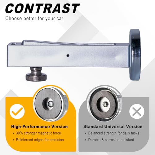 Camber Alignment Tool Universal Camber Gauge, Gauge Accurate -5 +5, Wheel Alignment Tool with Magnetic Base for Car SUV RV Off Road Vehicle (Sliver) - color: Silver