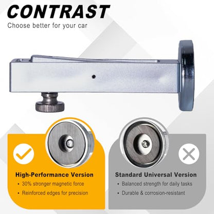 Camber Alignment Tool Universal Camber Gauge, Gauge Accurate -5 +5, Wheel Alignment Tool with Magnetic Base for Car SUV RV Off Road Vehicle (Sliver) - color: Silver